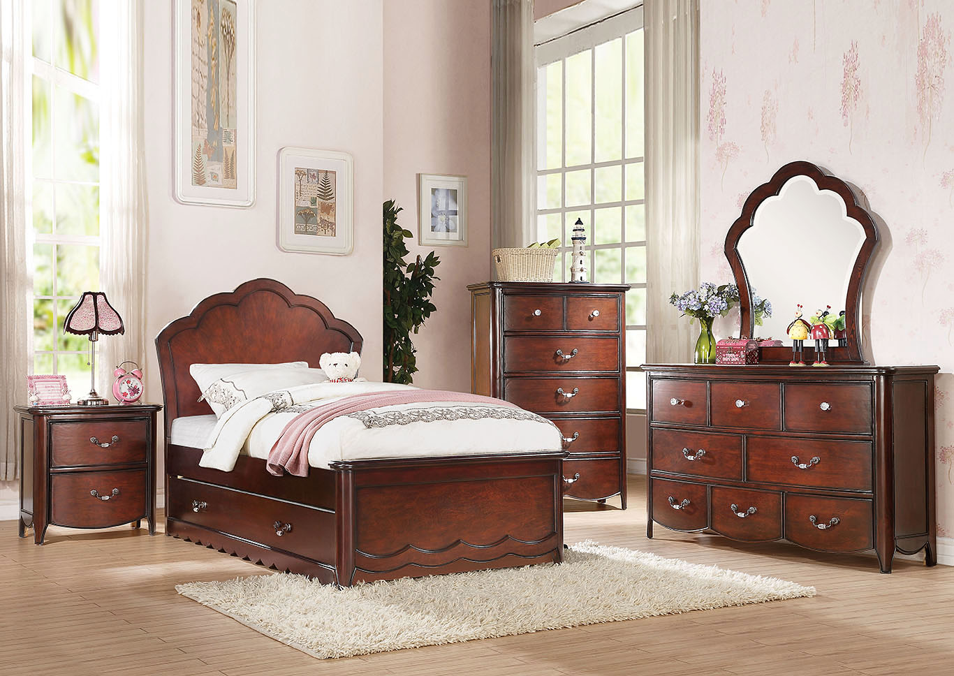 Goree S Furniture Opelika Al Cecilie Cherry Full Panel Bed W