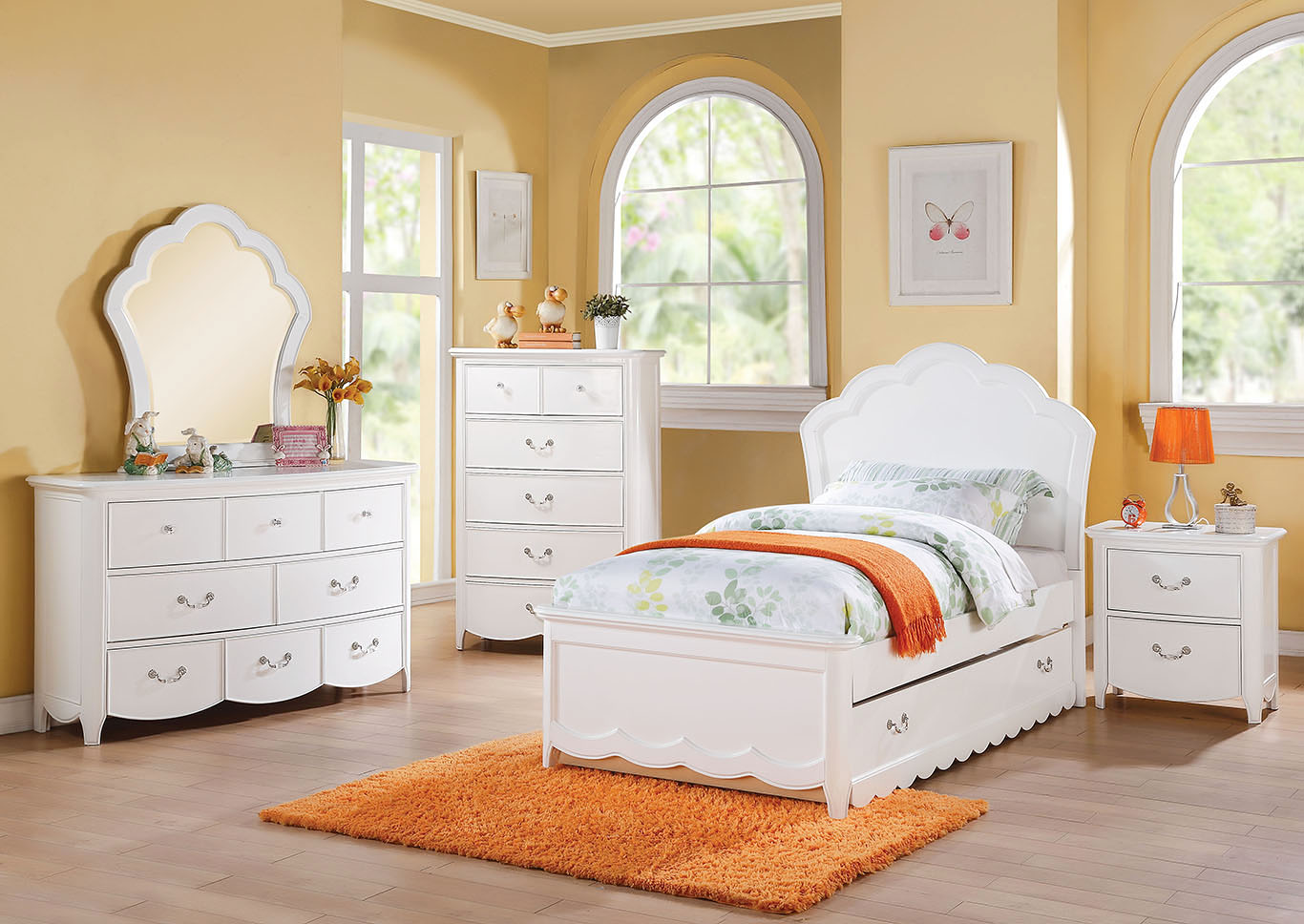 Goree S Furniture Opelika Al Cecilie White Full Panel Bed W