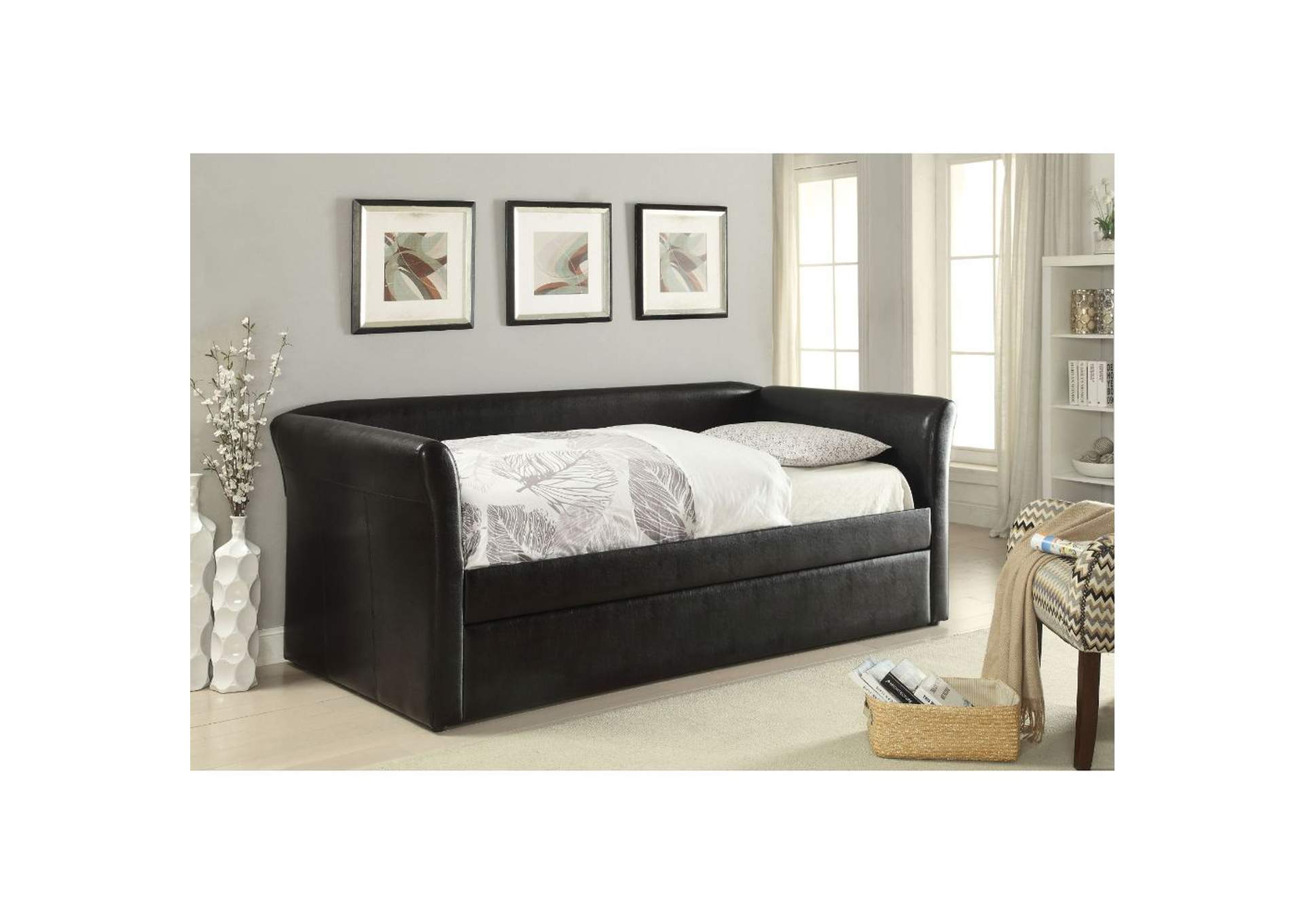 Misthill Black Daybed W/Trundle Harlem Furniture - Misthill Black Daybed W/Trundle Harlem Furniture