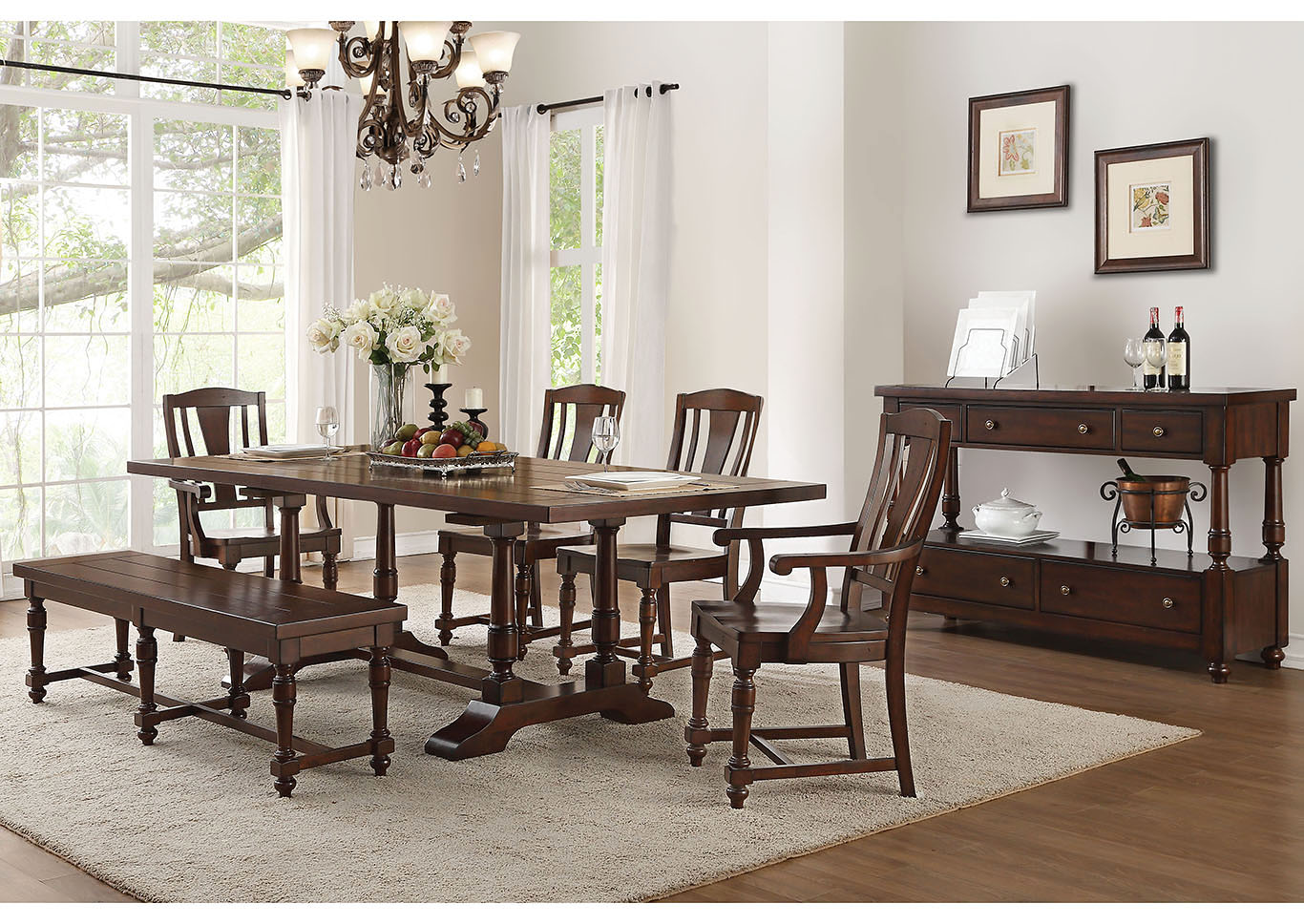 Best Buy Furniture And Mattress Tanner Cherry Dining Bench