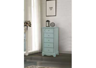 Albert S Home Furnishings Morre Antique Teal Chest