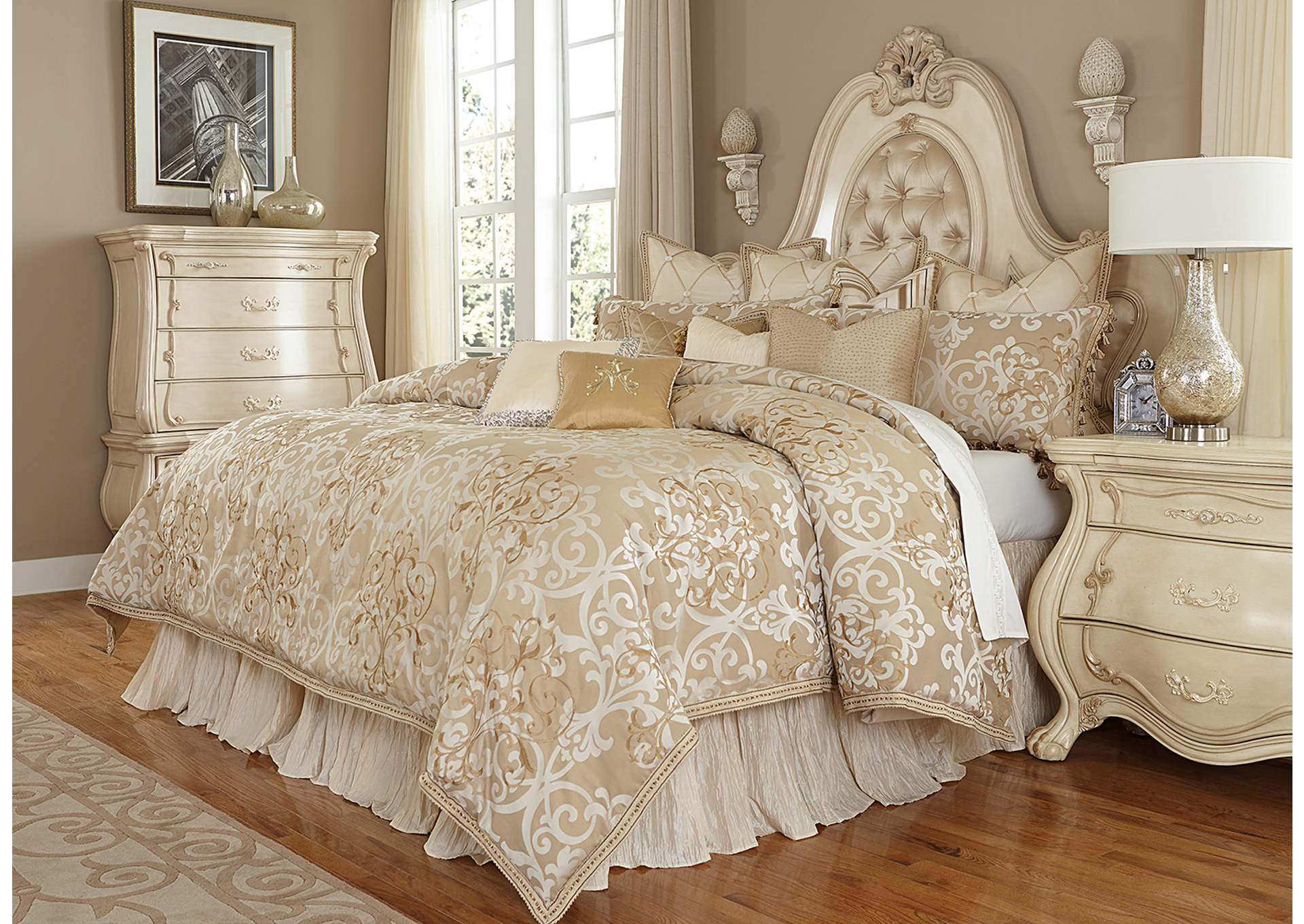 cream comforter set queen