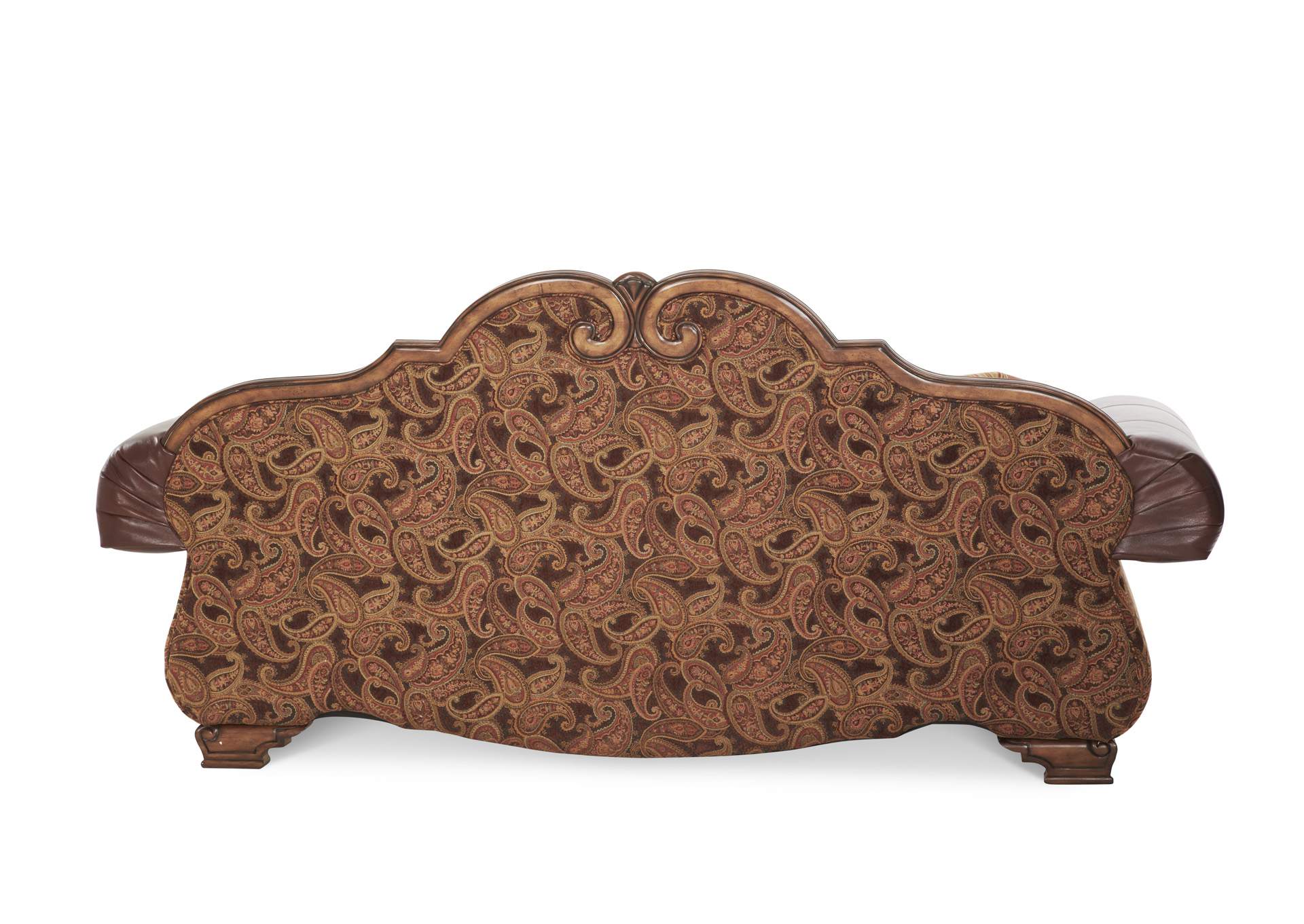 Premier Furniture Gallery Tuscano Brick Leather Fabric High Back Sofa