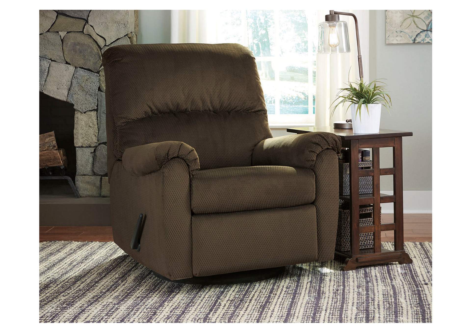 Furniture Outlet Bend Or Bronwyn Cocoa Swivel Glider Recliner