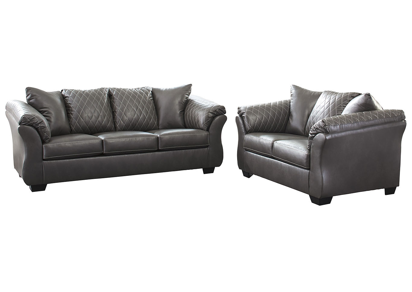 American Furniture Galleries Betrillo Gray Sofa Loveseat