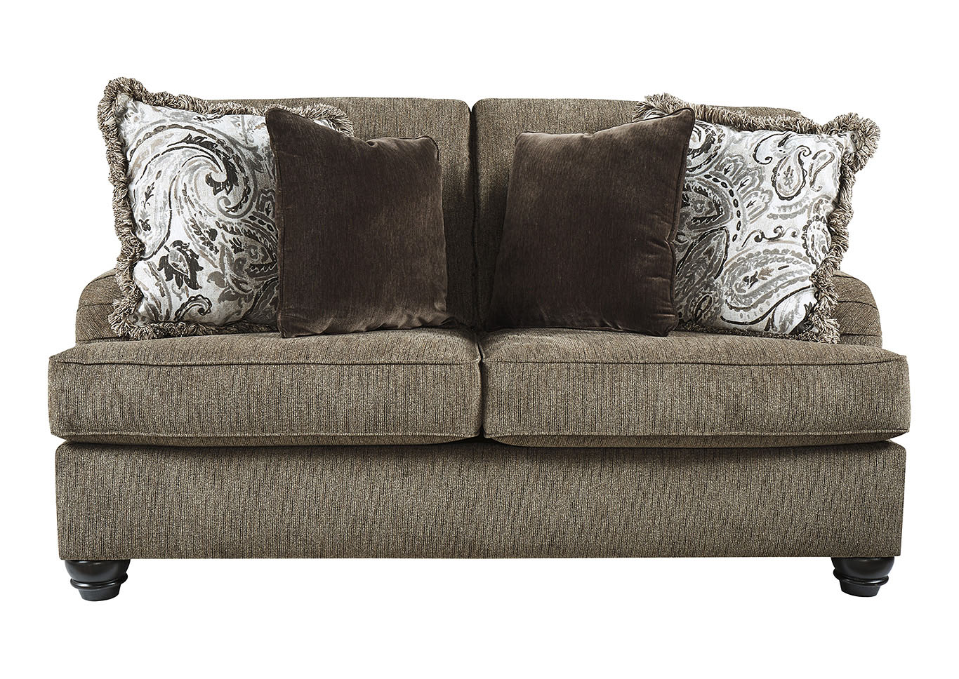 Furniture Distributors Havelock Nc Braemar Brown Loveseat W 4