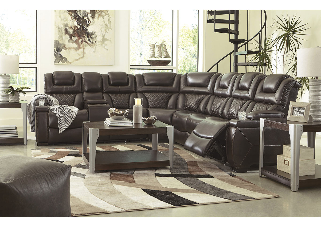 Warnerton Power Reclining Sectional Carroll's Furniture Store Pensacola, FL
