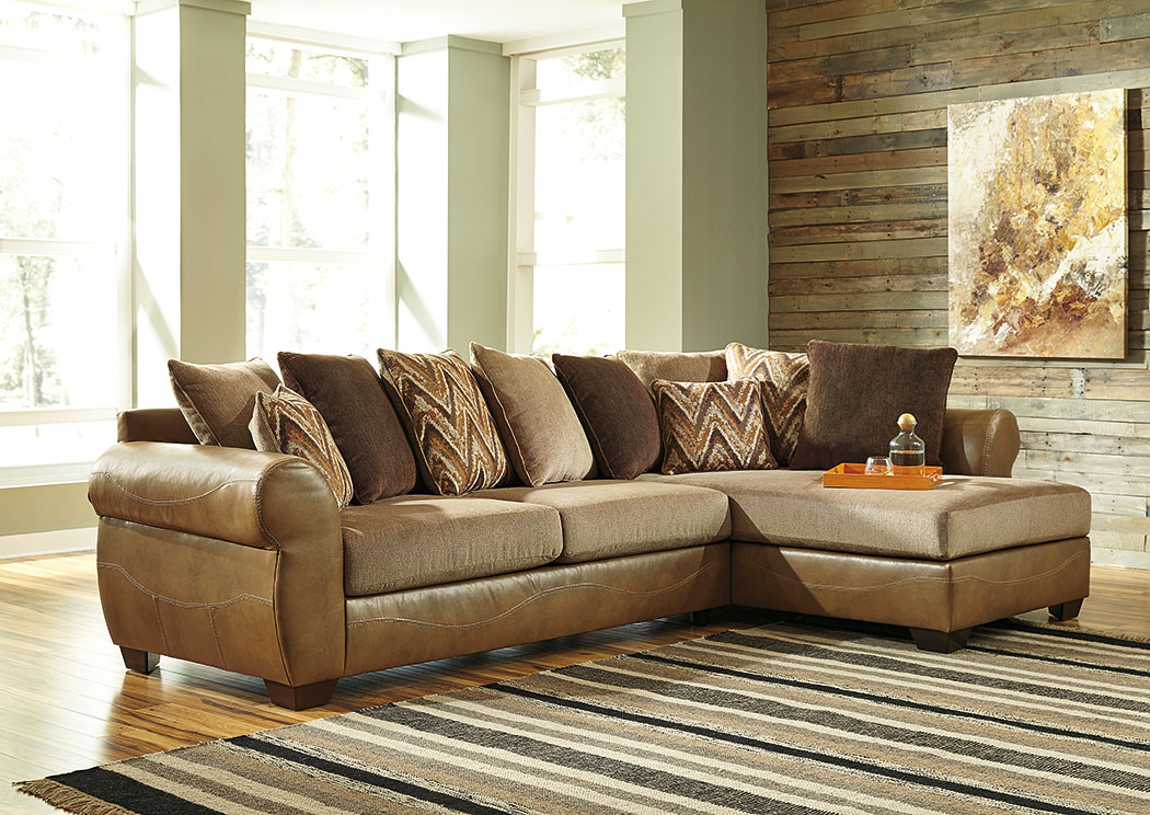 goose hollow furniture declain sand sectional w/right facing corner