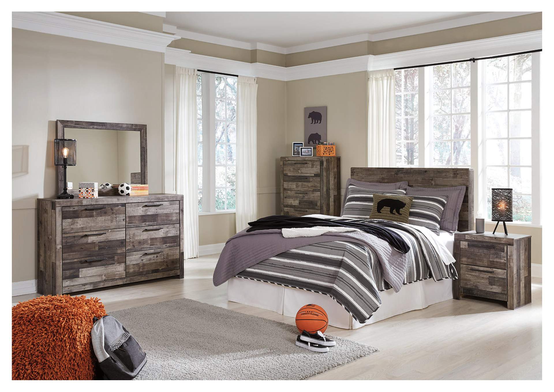 Derekson Gray Full Storage Bed Underpriced Furniture Express
