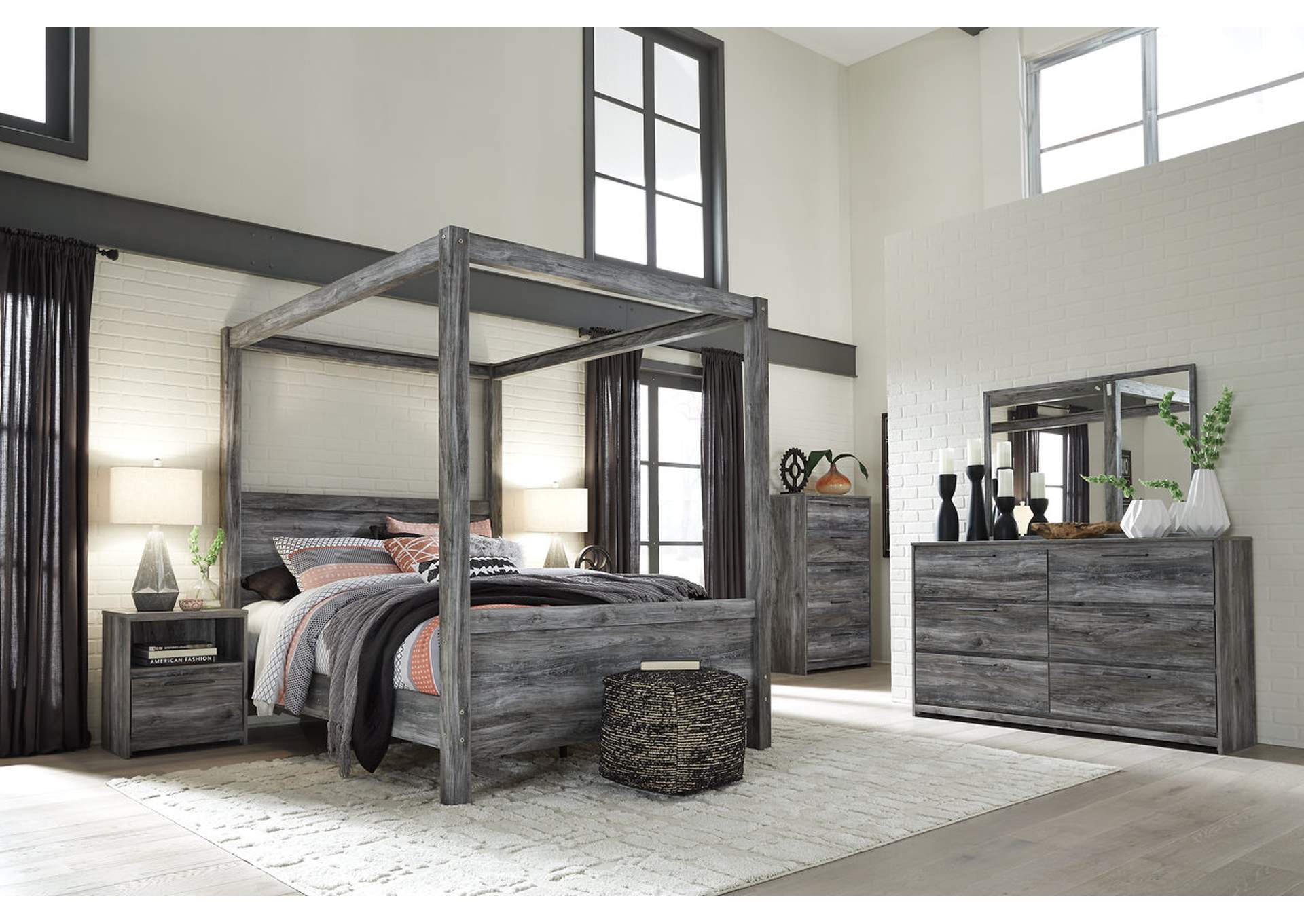 Curly S Furniture Baystorm Gray Bedroom Dresser W Mirror