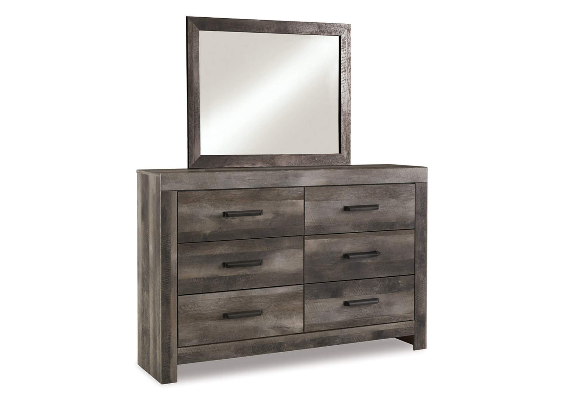 American Furniture Galleries Wynnlow Gray Rustic Dresser And Mirror