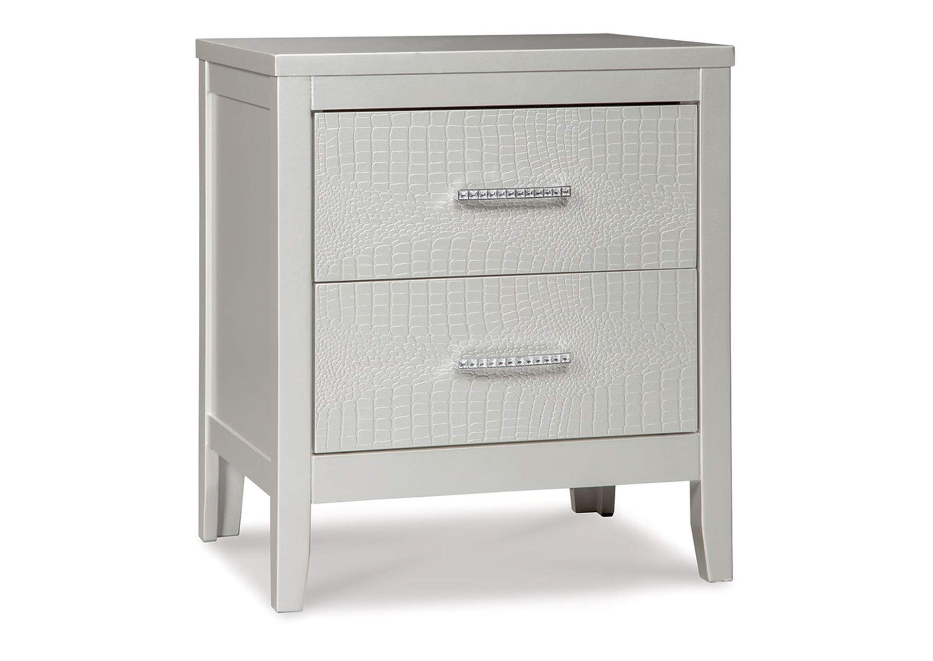 Furniture Exchange Olivet Silver Two Drawer Night Stand