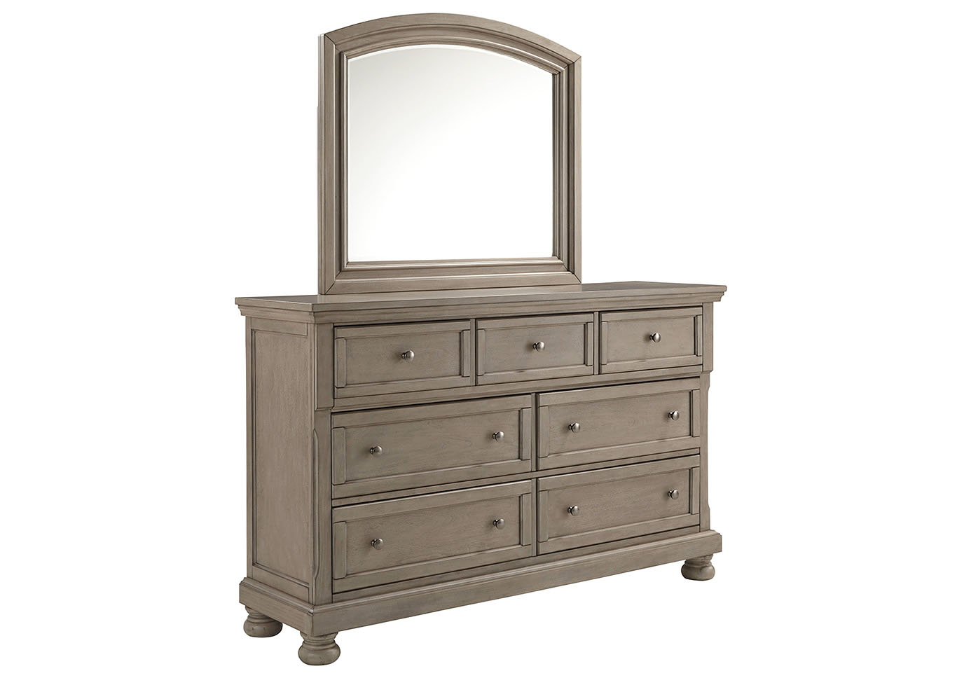 Dream Decor Furniture Lettner Light Gray Bedroom Dresser W Mirror