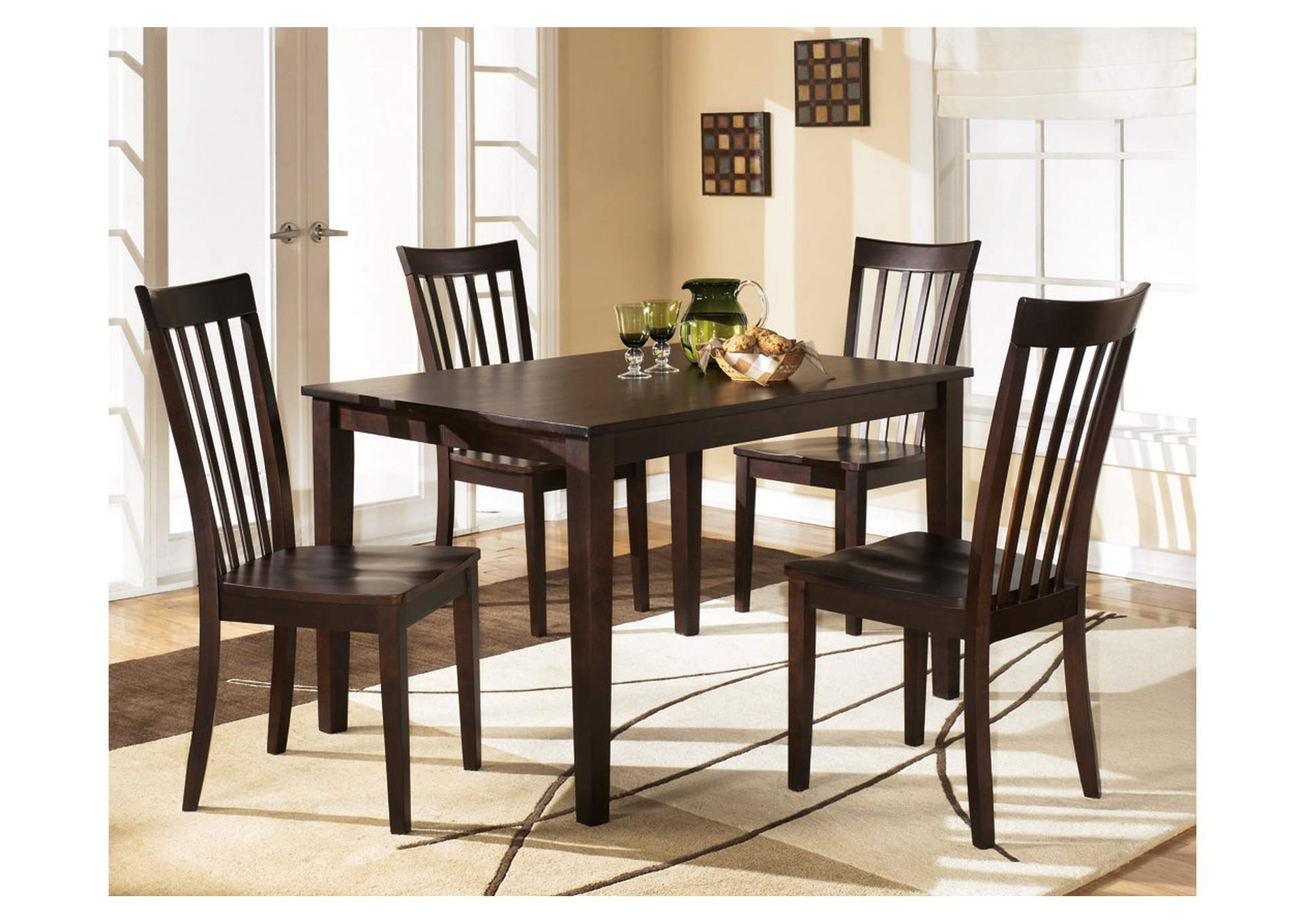 Discount Furniture Outlet Hyland Rectangular Dining Table W 4 Chairs