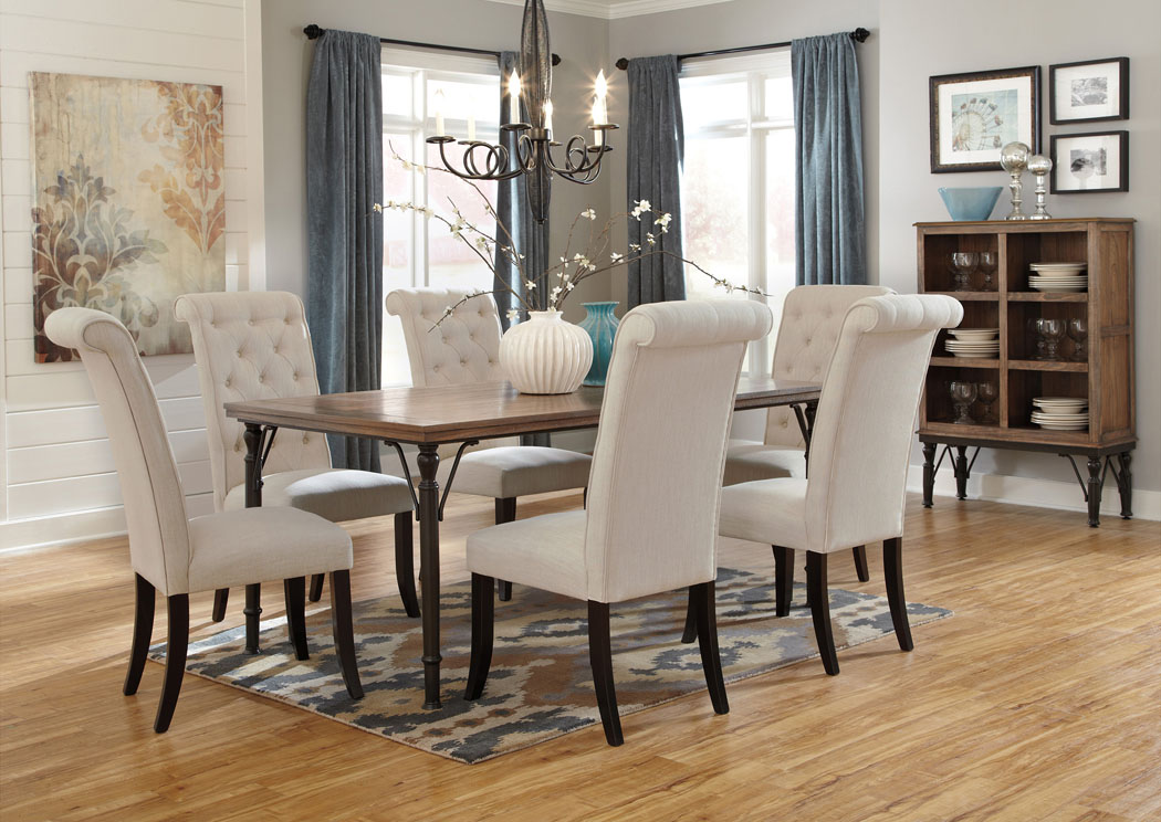 Tripton Rectangular Dining Table W 6 Side Chairs Tripton