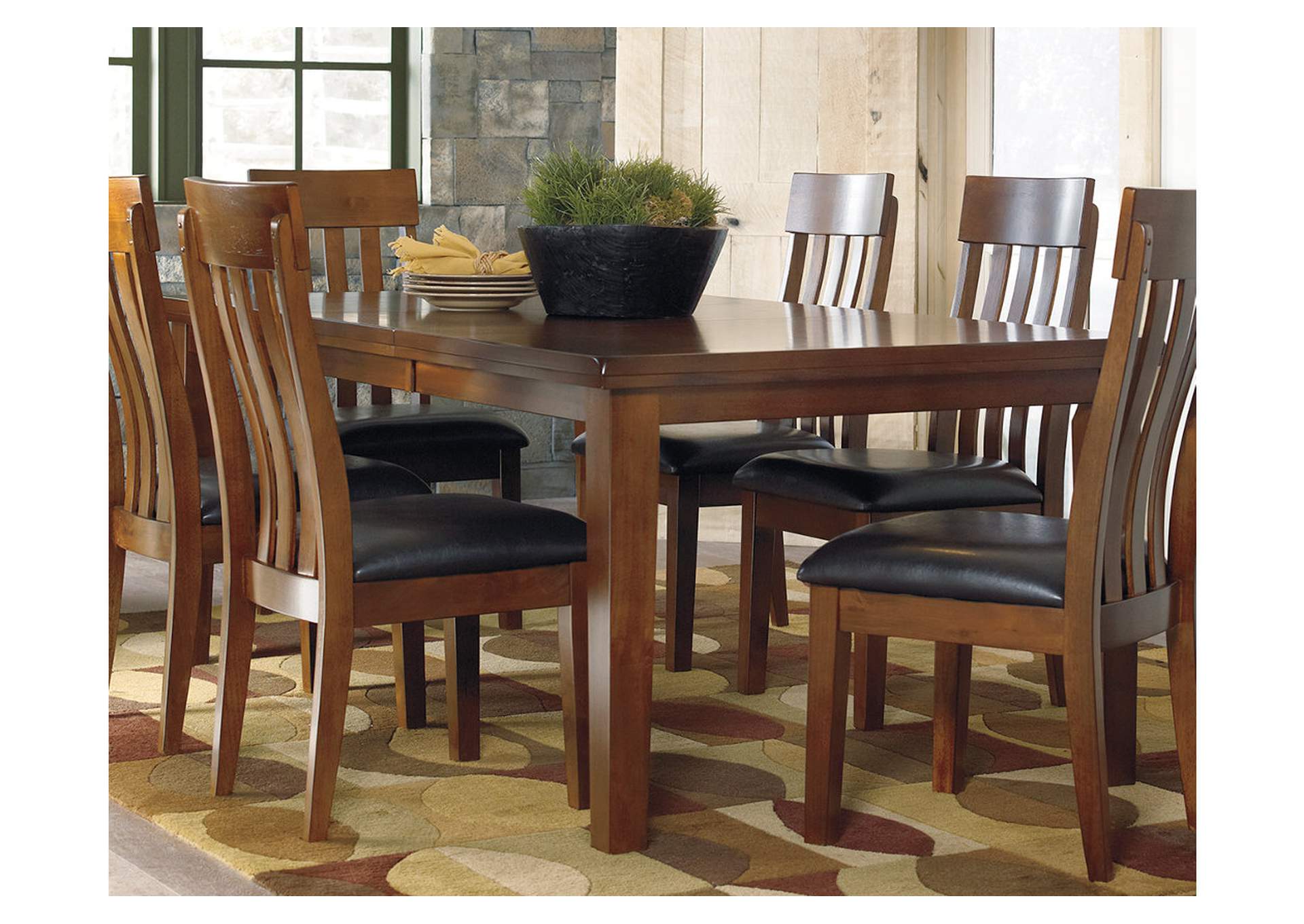 Ideal Furniture Farmingdale Ralene Rectangular Extension Table
