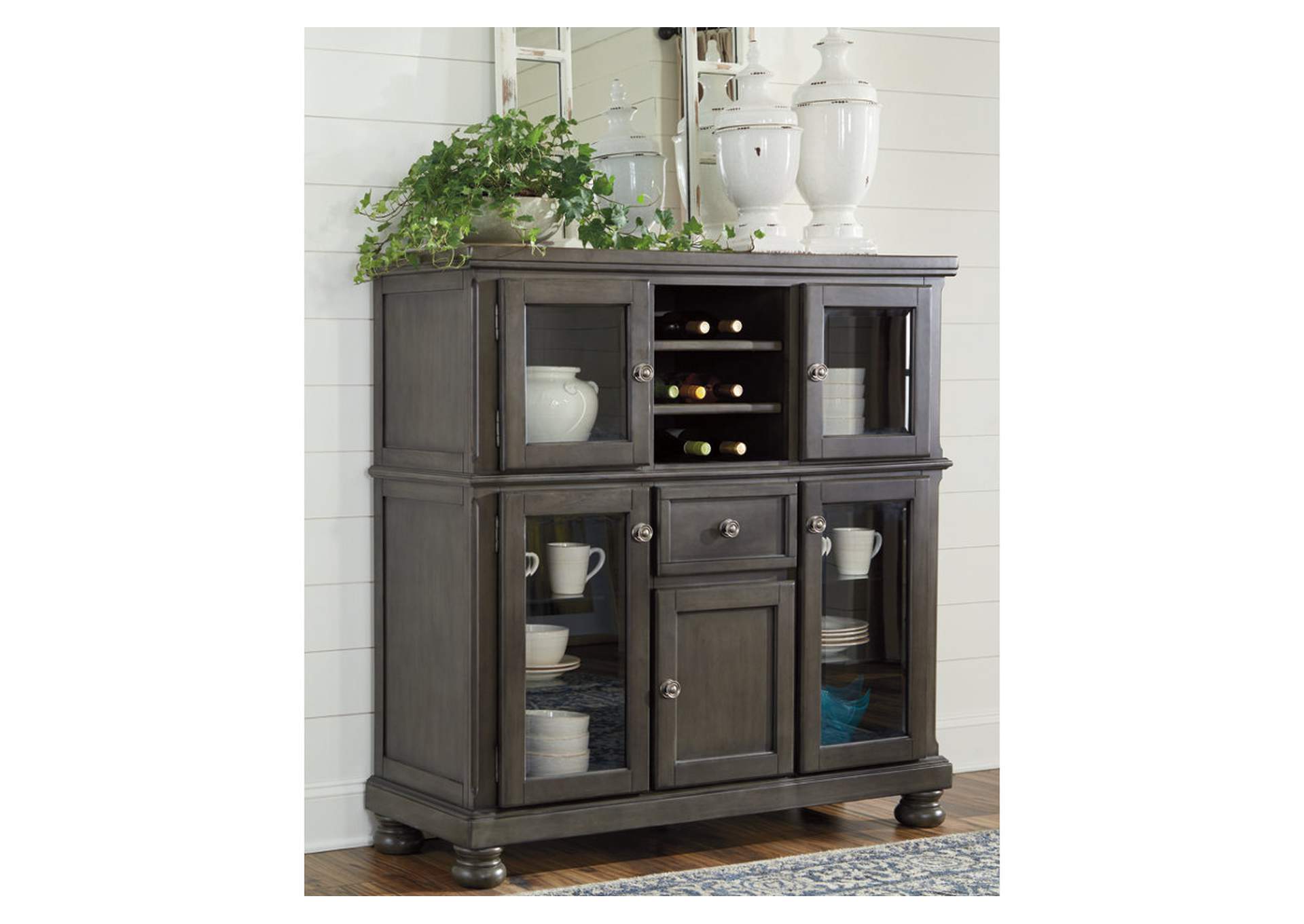 Bob S Discount House Audberry Dark Gray Dinning Room Server