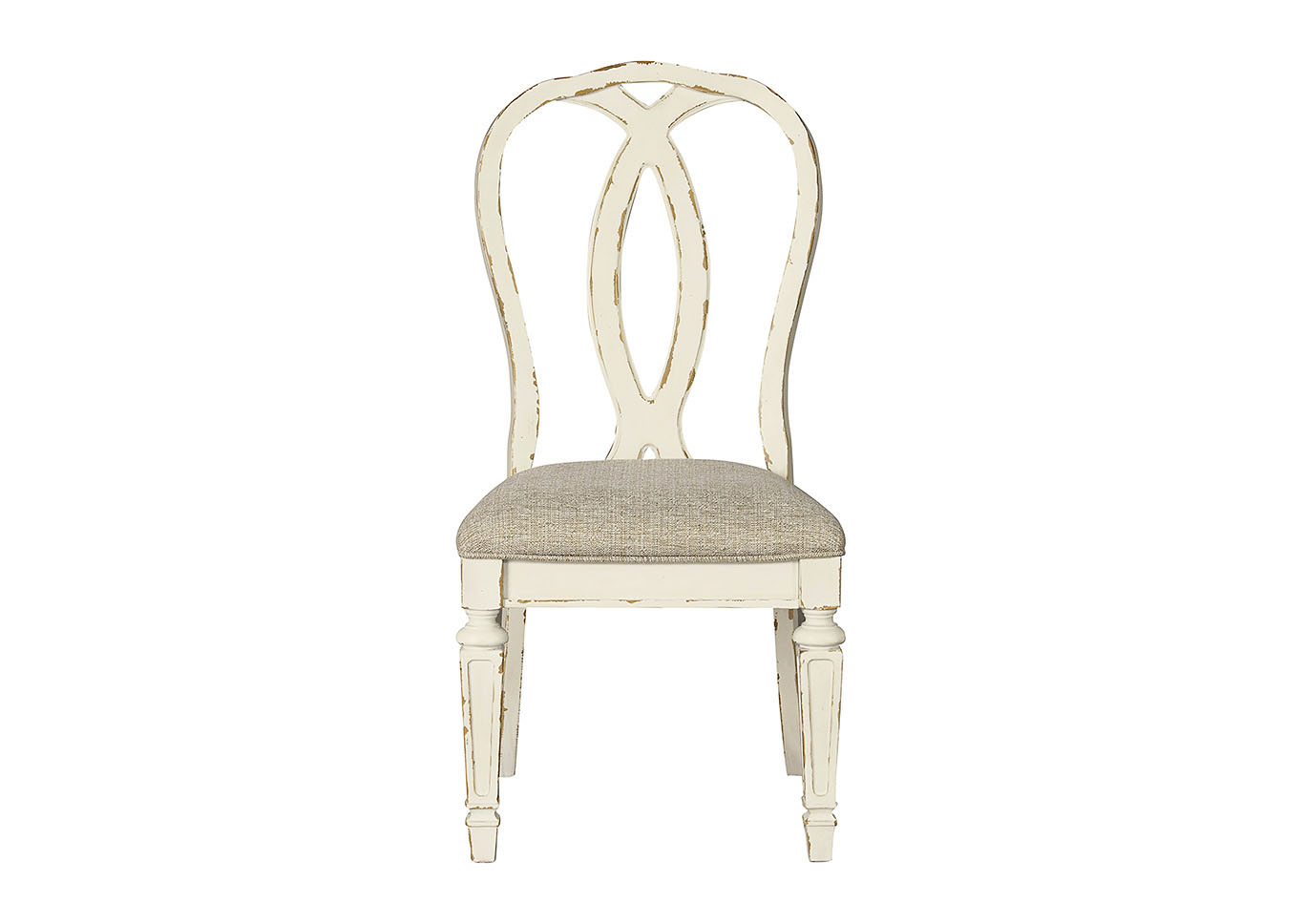 Star Furniture Realyn Chipped White Dining Upholstery Side Chair