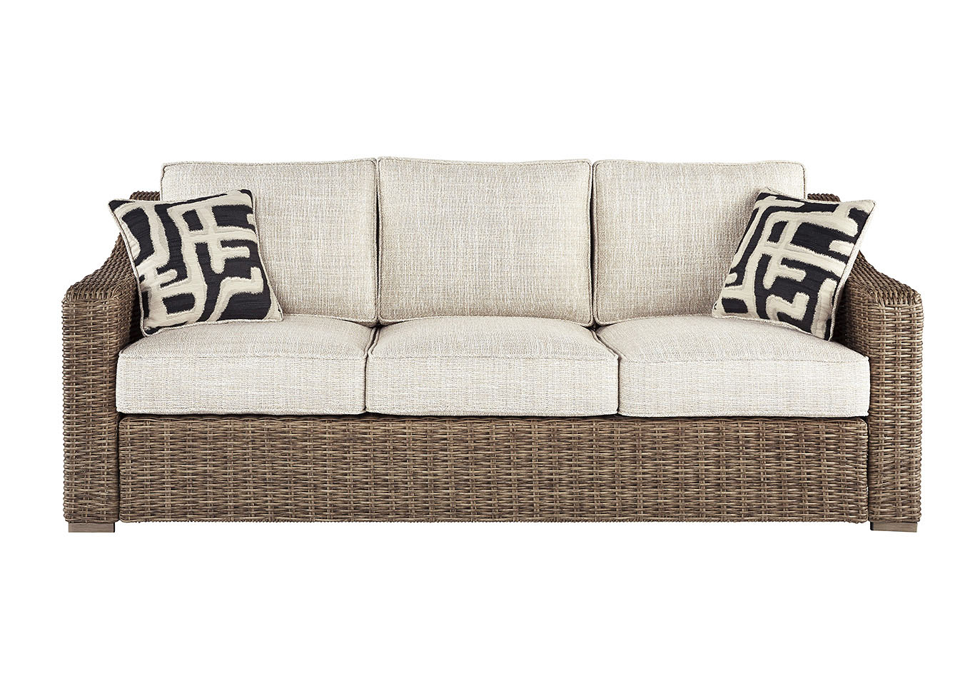 Beachcroft Beige Sofa with Cushion Ivan Smith Beachcroft Beige Sofa with Cushion Ivan Smith on Beachcroft Beige Outdoor Living Room Set id=81497
