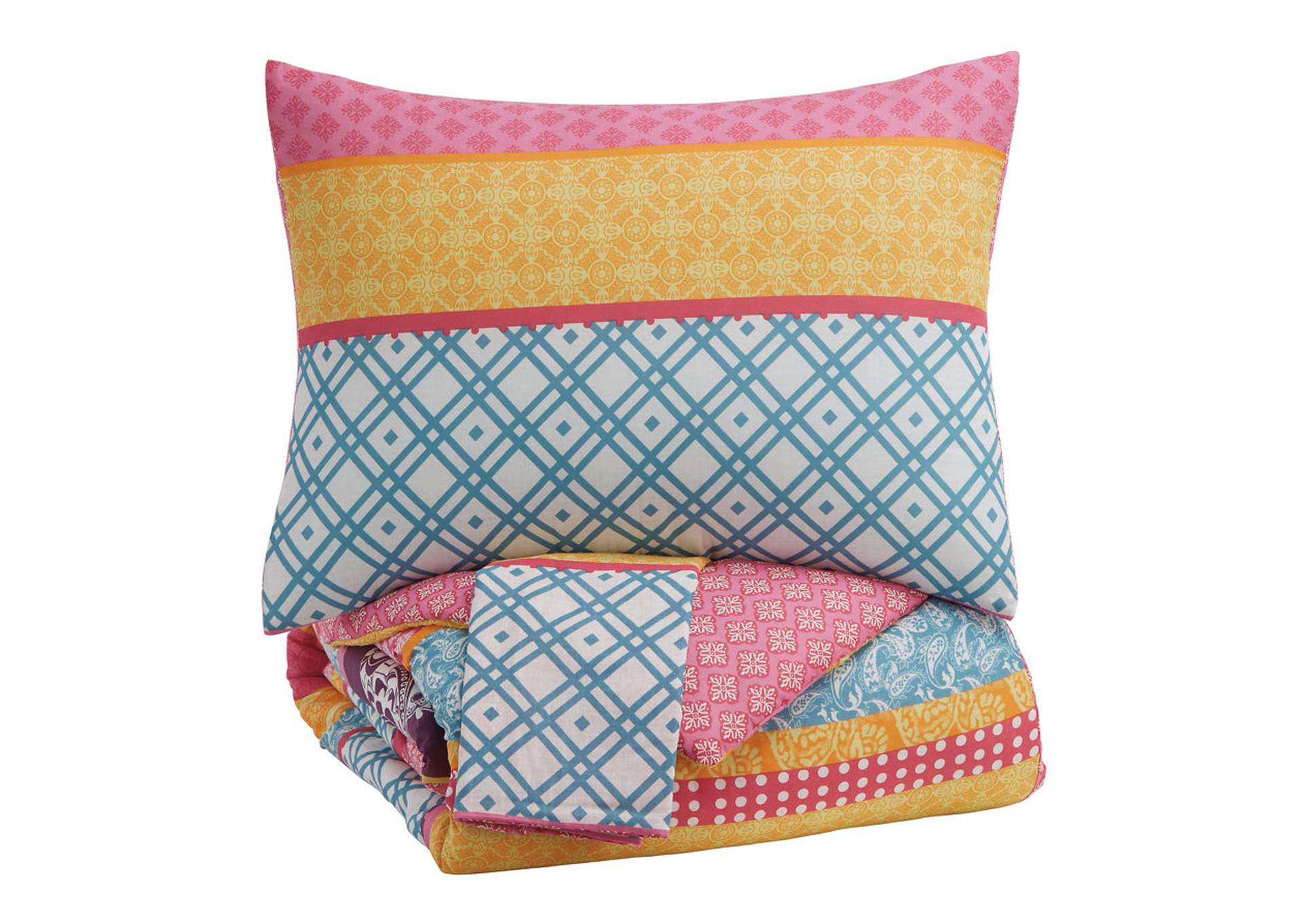 Affordable Mattress And Furniture Meghana Pink Orange Full