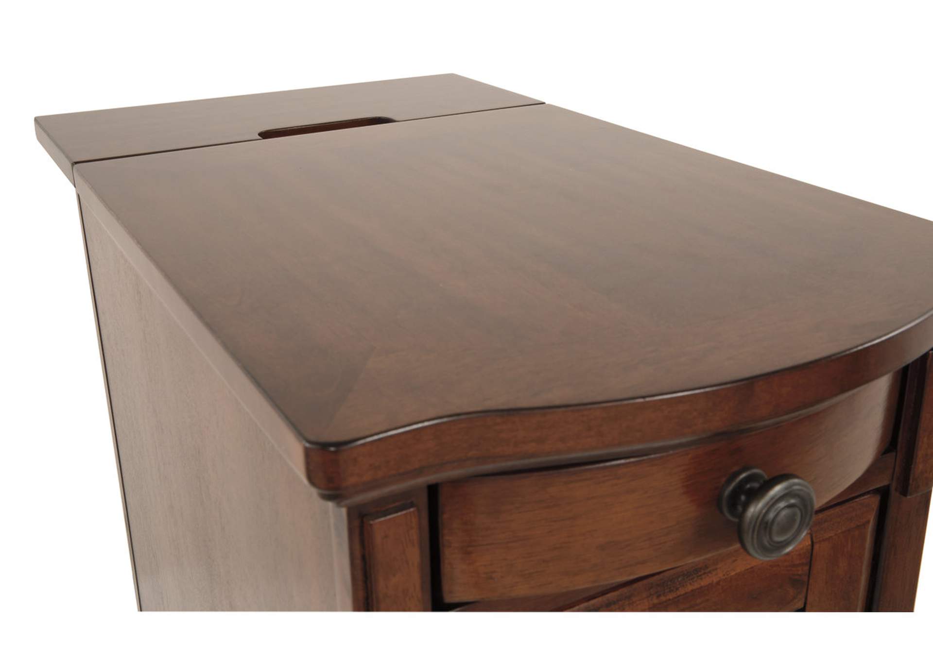 Medium Brown Power Chairside End Table Furniture ...