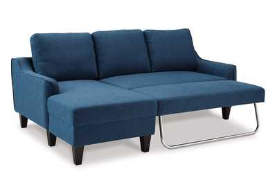 Jarreau Blue Sofa Chaise Sleeper