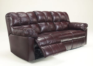 Kennard Burgundy Reclining Power Sofa,Signature Design by Ashley