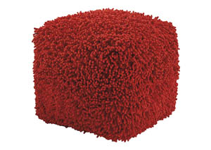 Taisce Red Pouf,Signature Design by Ashley