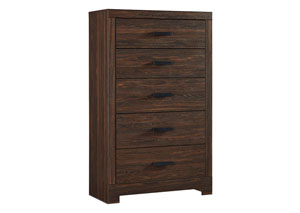 Arkaline Brown Five Drawer Chest,Signature Design by Ashley