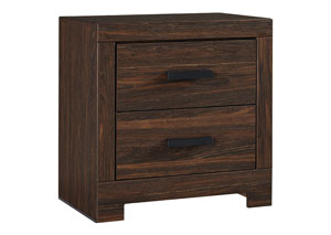Arkaline Brown Two Drawer Nightstand,Signature Design by Ashley