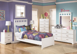 Lulu Twin Panel Bed w/Dresser & Mirror,Signature Design by Ashley