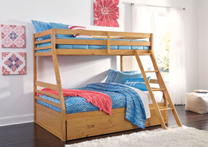 Hallytown Light Brown Twin/Full Bunkbed w/Storage,Signature Design by Ashley