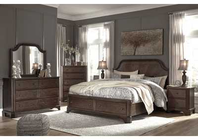 This Is It Furniture Adinton Brown Queen Storage Bed W Dresser And