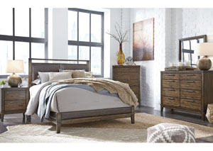 Zilmar Walnut Brown California King Upholstered Bed,Signature Design by Ashley
