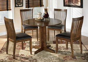 Stuman Round Drop Leaf Table w/4 Side Chairs,Signature Design by Ashley