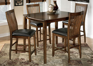 Stuman Counter Height Dining Table w/4 Chairs,Signature Design by Ashley