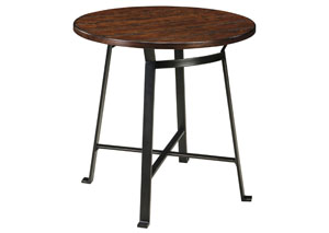 Challiman Rustic Brown Round Bar Table,Signature Design by Ashley