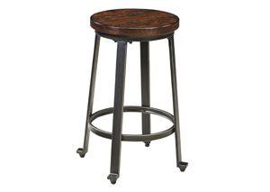 Challiman Rustic Brown Stool (Set of 2),Signature Design by Ashley