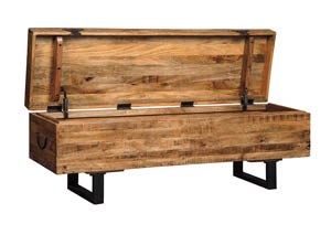 Glosco Brown Storage Dining Bench,Signature Design by Ashley