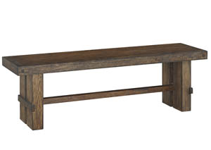 Leystone Dark Brown Large Dining Bench,Signature Design by Ashley