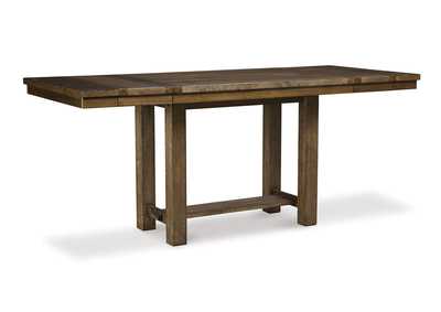 Moriville Gray Rectangular Dining Room Counter Extension Table