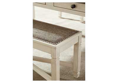 Johnson S Furniture Bolanburg Antique White Large Upholstered
