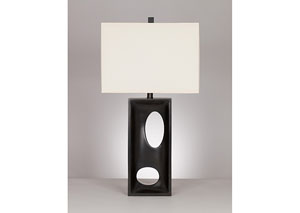 Maxine Black Poly Table Lamp (Set of 2),Signature Design by Ashley