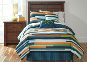 Seventy Stripe Twin Top of Bed Set,Signature Design by Ashley