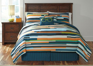 Seventy Stripe Full Top of Bed Set,Signature Design by Ashley