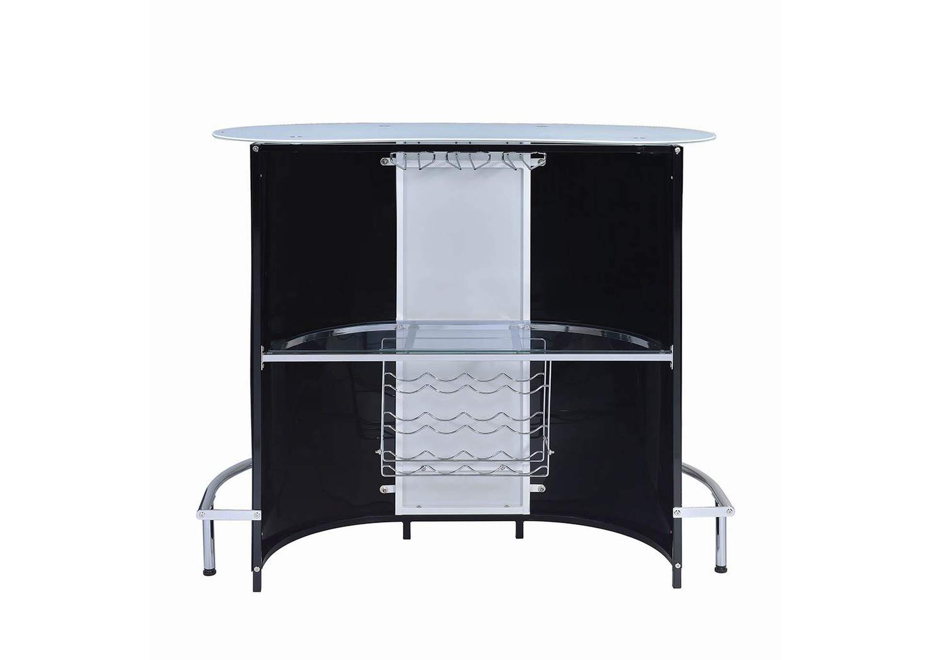 National Furniture Outlet Westwego La Black And Chrome Bar Unit