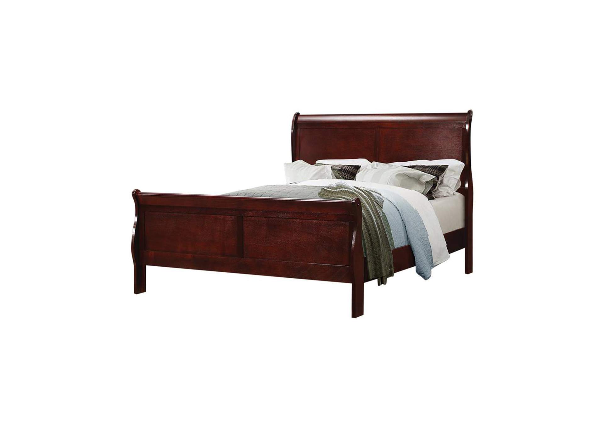 Cedar Louis Philippe Traditional Cherry Eastern King Bed Discount Furniture Outlet