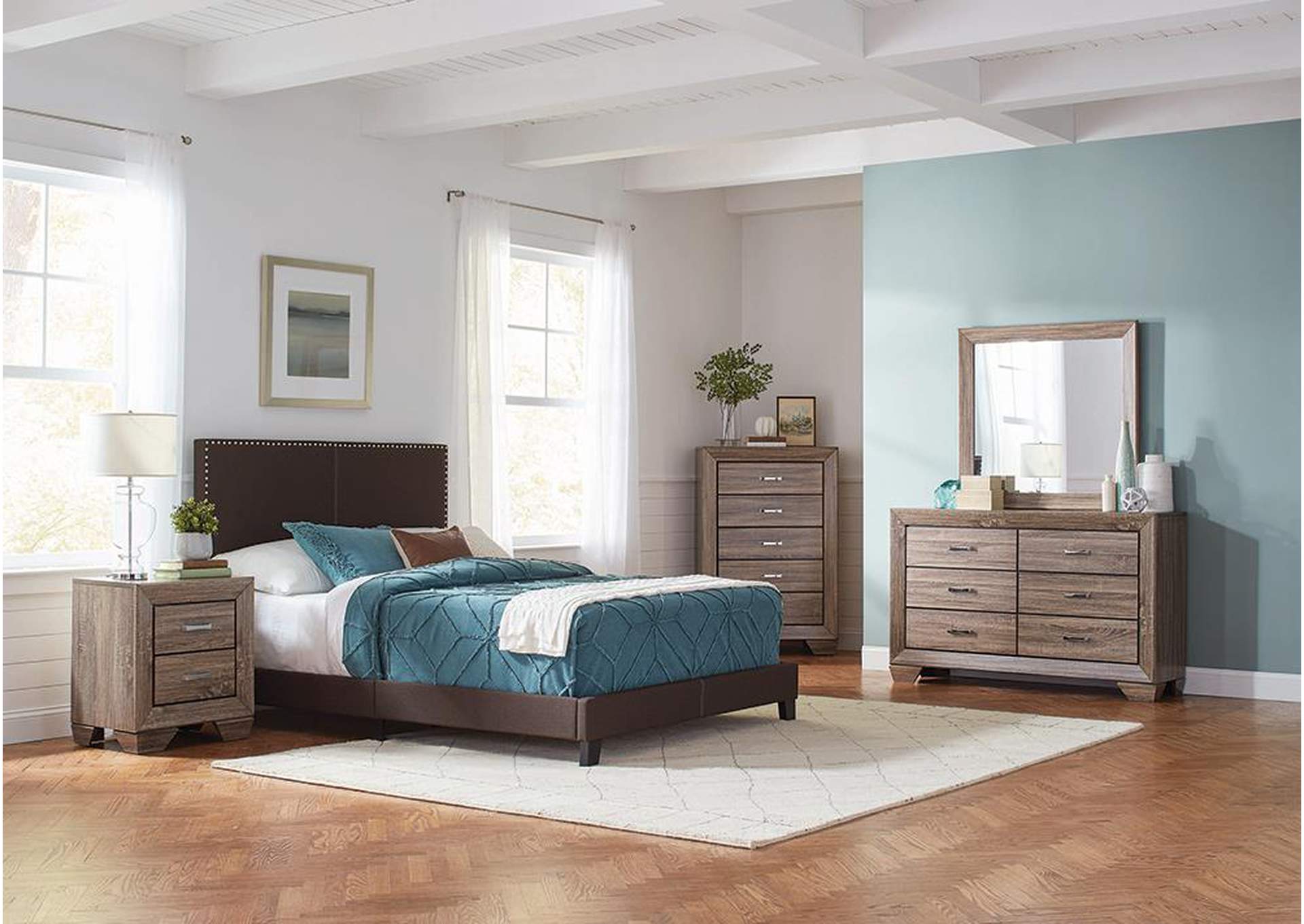 5th Avenue Furniture Mi Boyd Brown Upholstered King Bed