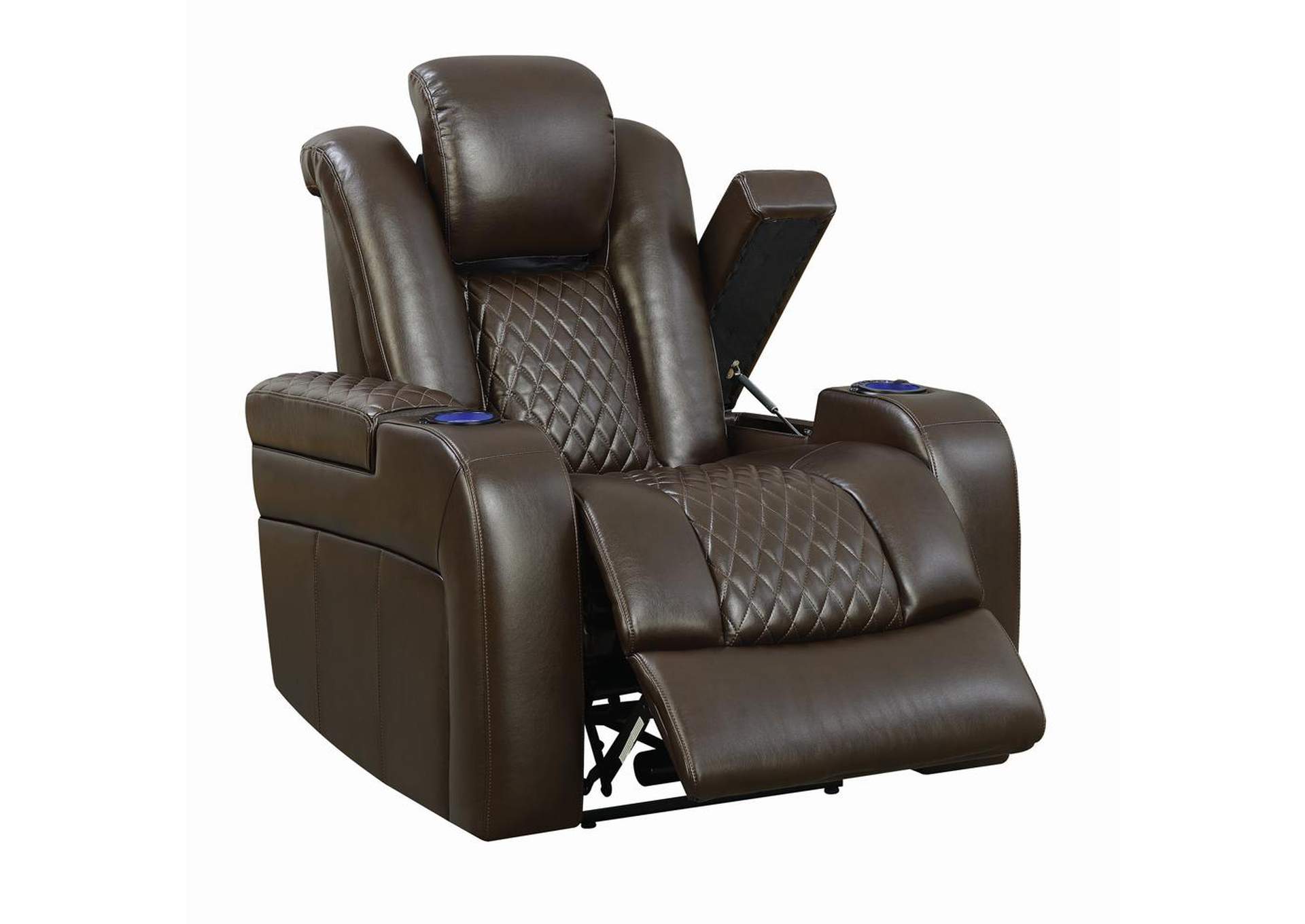 Vallejo Furniture Galleries Delangelo Brown Power Recliner