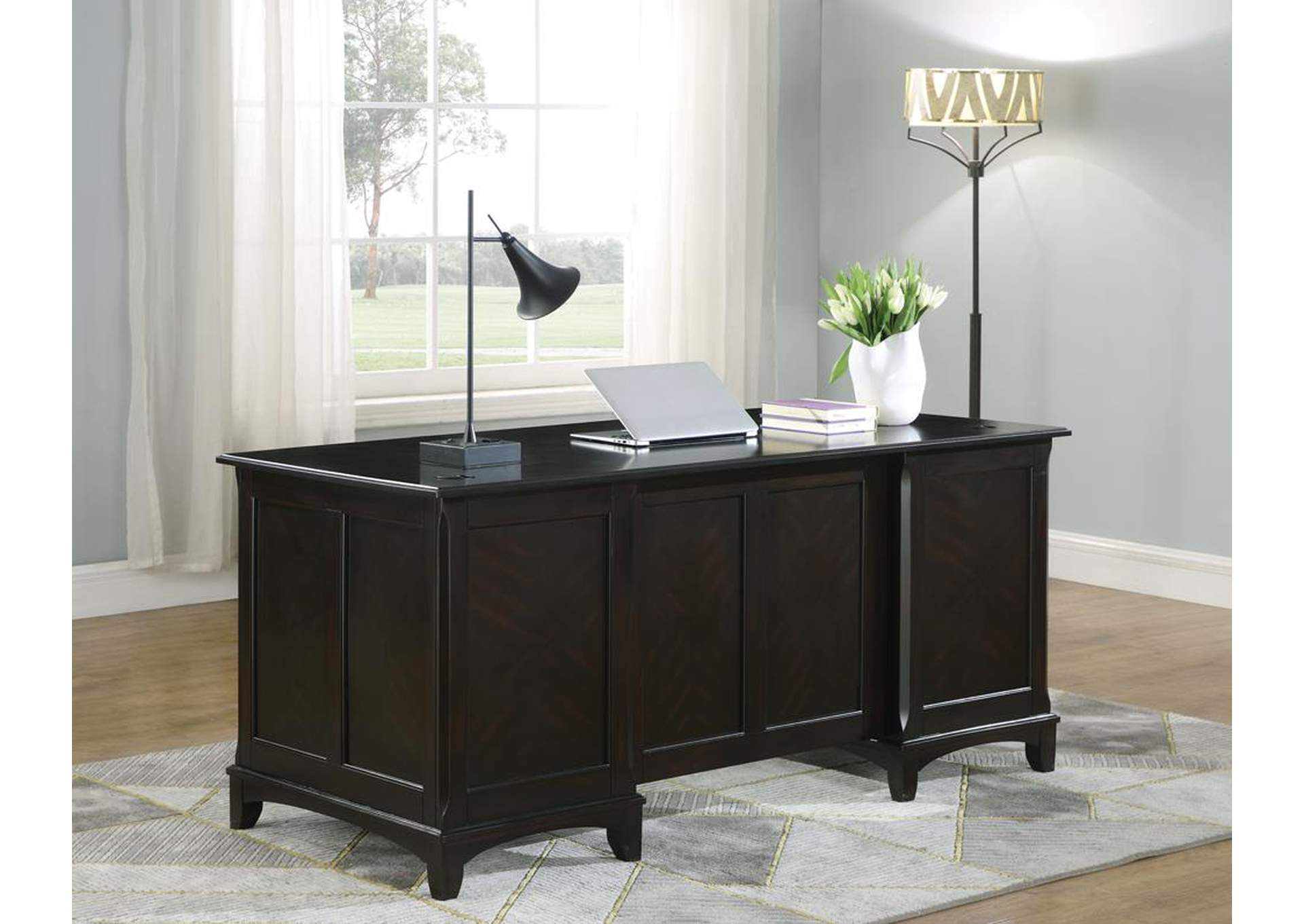 Ideal Furniture San Antonio West Garson Cappuccino Desk